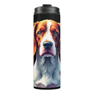 Termo Camiseta de cara de perro de mamá y papá Brittany