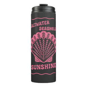 Termo Camiseta de conchas marinas de agua salada y sol