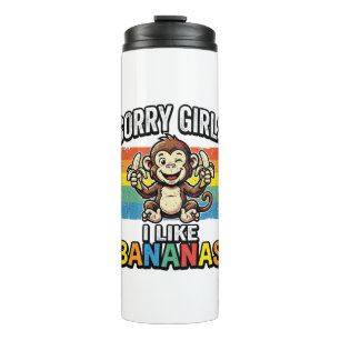 Termo Camiseta de diseño de grabado vintage de plátano d