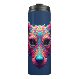 Termo Camiseta de diseño de perro - Mejor amigo psicodél