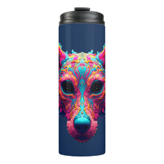 Termo Camiseta de diseño de perro - Mejor amigo psicodél