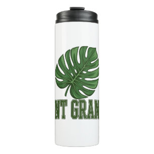 Termo Camiseta de hoja de Monstera para abuelo de planta