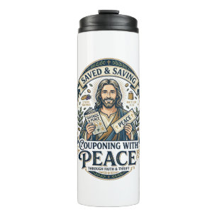 Termo Camiseta de Jesús Cupón Ahorro Frugal Diseño Basad
