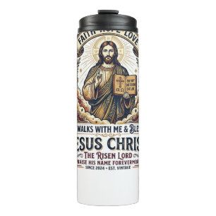 Termo Camiseta de Jesús Surfing Fe Inspiradora