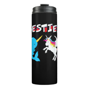 Termo Camiseta de Mejores Amigas de Unicornio Divertido