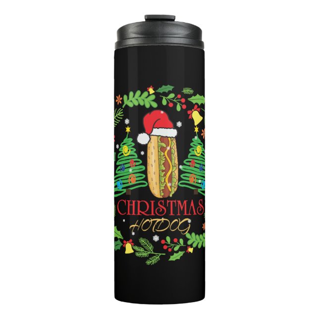 Termo Camiseta de Navidad de perro caliente feo de Navid (Anverso)