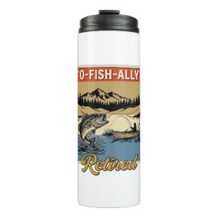 Termo Camiseta de pesca vintage O-Fish-Ally Retired Dise