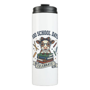 Termo Camiseta de profesor grabado vintage de vaca de 10