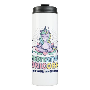 Termo Camiseta de tipografía negrita Unicornio Meditació