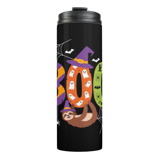 Termo Camiseta esencial de Halloween Sloth Boo Lazy (Anverso)