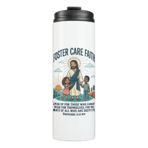 Termo Camiseta gráfica de adopción y cuidado de Jesús Cr