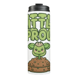 Termo Camiseta infantil Little Sprout Kawaii Seedling