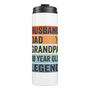 Termo Camiseta Leyenda de Abuelo Papá Esposo de 89 Años_