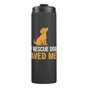 Termo Camiseta Mi Perro de Rescate Me Salvó   Regalo par