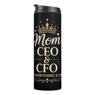 Termo Camiseta Mom CEO & CFO – Regalo divertido del Día 