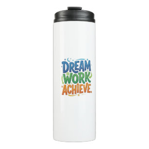 Termo Camiseta Motivacional de Éxito – Sueña Trabaja Log