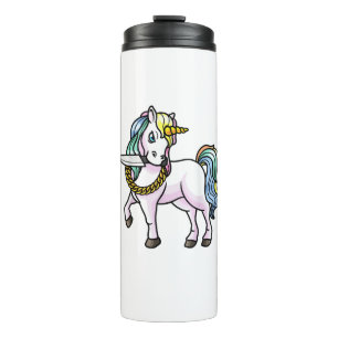 Termo Camiseta para chicas y mujeres de unicornio con cu