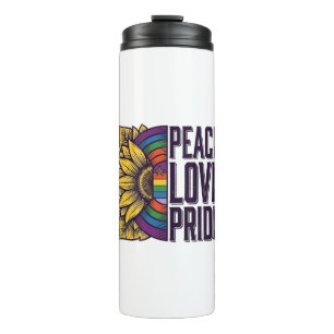 Termo Camiseta Vectorial de Flor Vintage de Paz Amor Org
