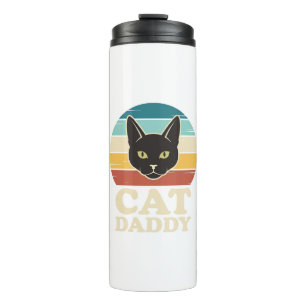 Termo Camiseta Vintage Cat Daddy Black Cat Retro Sunset 