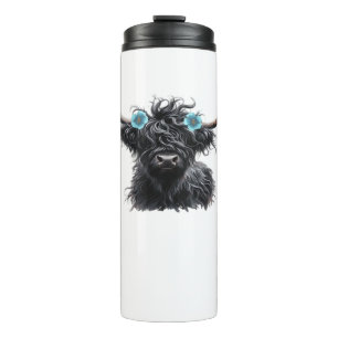 Termo Camiseta Watercolor Black Highland Cow Classic