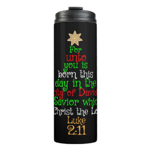 Termo Camisetas cristianas del árbol de Navidad