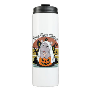 Termo Camisetas de Moo Deng 2024 Divertidos Halloween 20