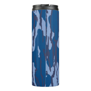 Termo Camo azul Modelo militar Camuflaje azul