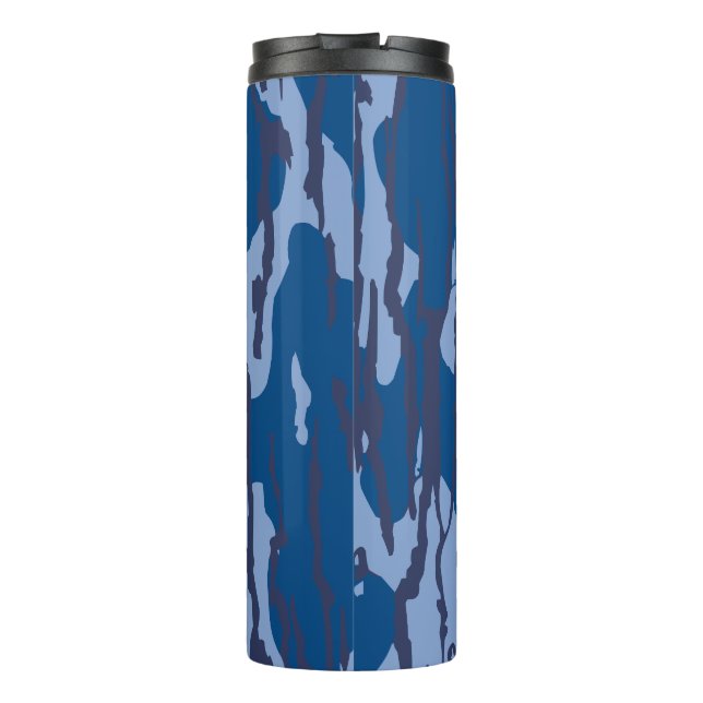 Termo Camo azul Modelo militar Camuflaje azul (Reverso)