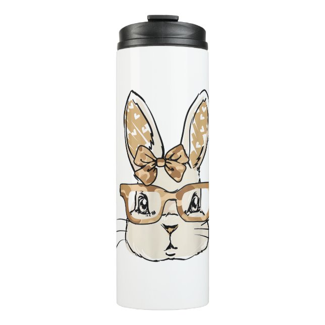 Termo Camo Glasses Camo Tie Bow Bunny Face Rabbit Easter (Anverso)