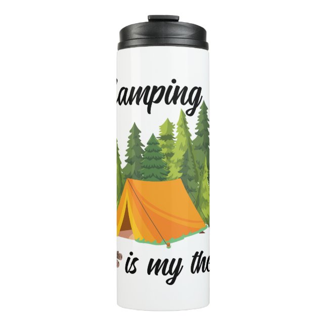 Termo Camping es mi terapia linda (Anverso)