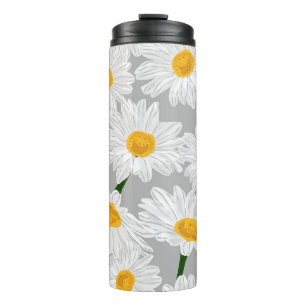 Termo Campo de camomila de margarita. Flores de verano d