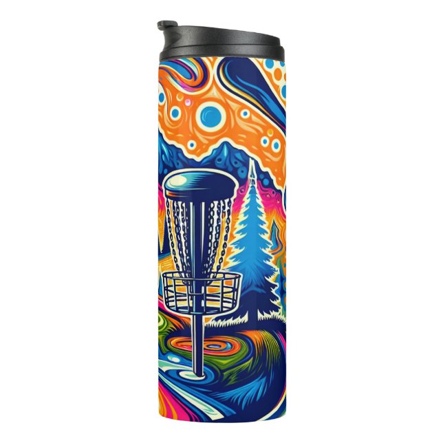 Termo Campo de golf de disco psicodélico en las montañas (Rotado hacia la derecha)