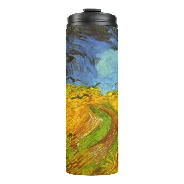 Termo Campo de trigo con cuervos de Vincent van Gogh (Anverso)