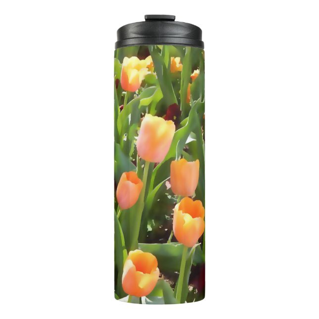 Termo Campo de Tulipanes Naranjas (Anverso)