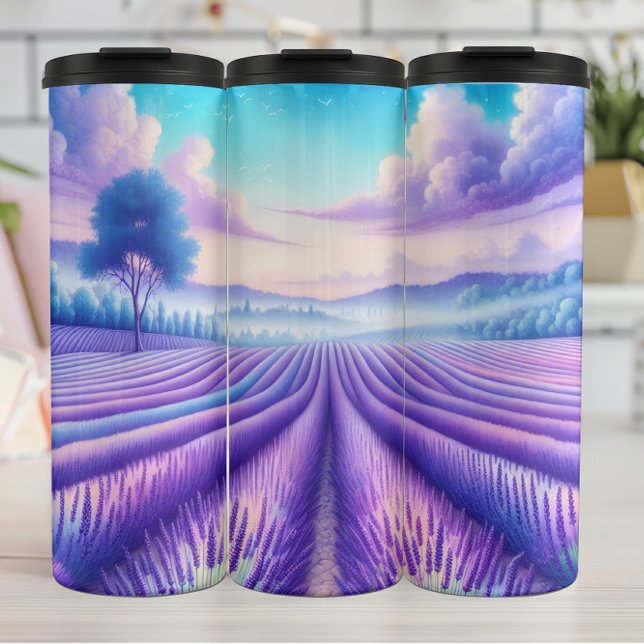 Termo Campos de Lavanda, Sueño Púrpura, Cielo Sereno. (Subido por el creador)