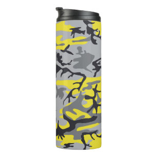 Termo Camuflaje amarillo y gris, ejército, ejército