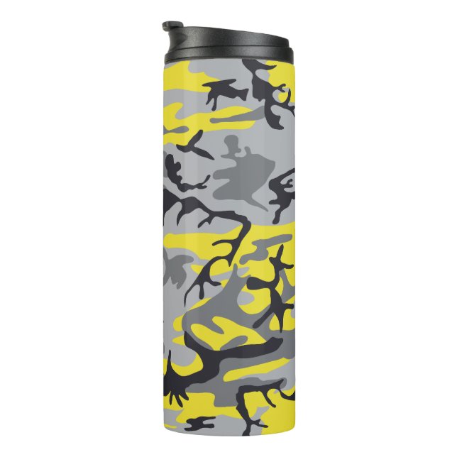 Termo Camuflaje amarillo y gris, ejército, ejército (Rotado hacia la derecha)