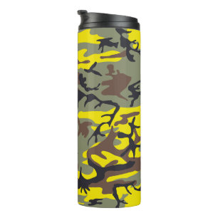 Termo Camuflaje amarillo y marrón, ejército