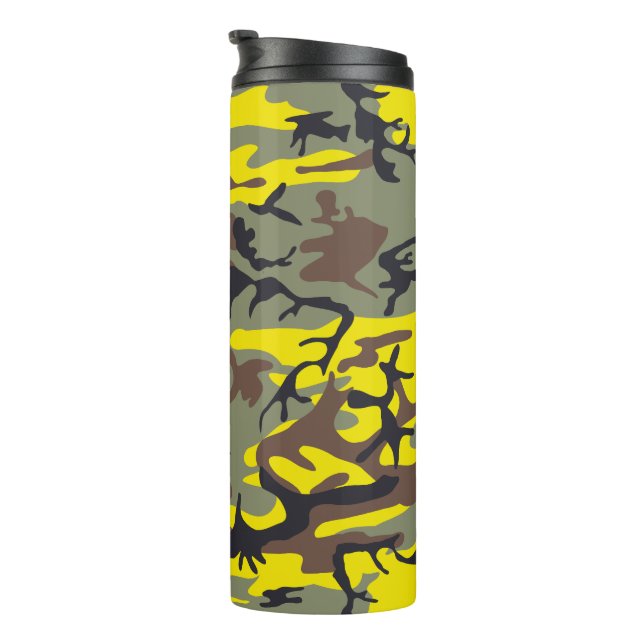 Termo Camuflaje amarillo y marrón, ejército (Rotado hacia la derecha)