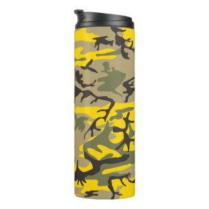 Termo Camuflaje amarillo y verde, militar, ejército