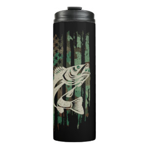 Termo Camuflaje Bandera Americana Pesca Walleye