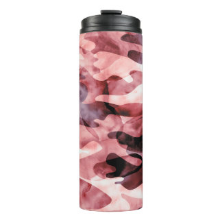 Termo Camuflaje de acuarela abstracta: tintineo.