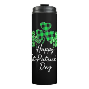 Termo Camuflaje del Leopardo de Shamrock Happy St Patric