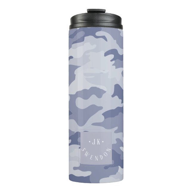 Termo Camuflaje militar en monograma de PixDezines (Anverso)