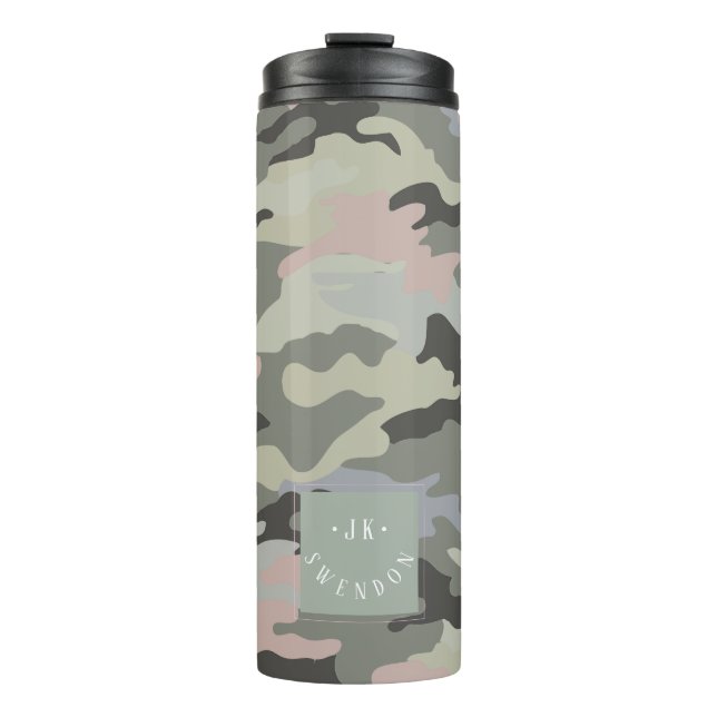 Termo Camuflaje militar monograma de PixDezines (Anverso)