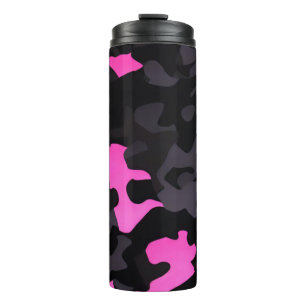 Termo Camuflaje rosa y negro