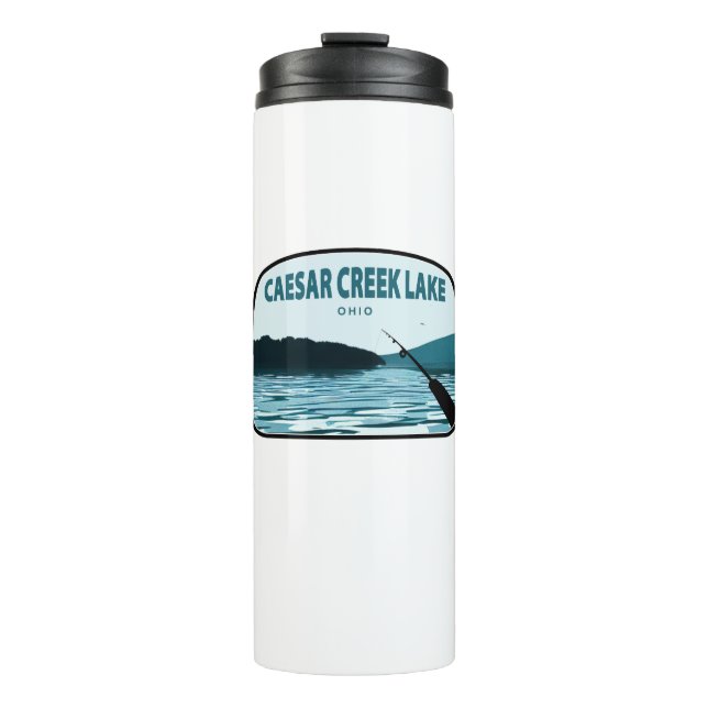 Termo Caña de Pescar del Lago Caesar Creek Ohio (Anverso)