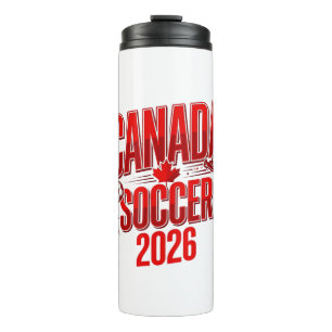 Termo Canada Soccer 2026 Fútbol Negrita Tipografía País