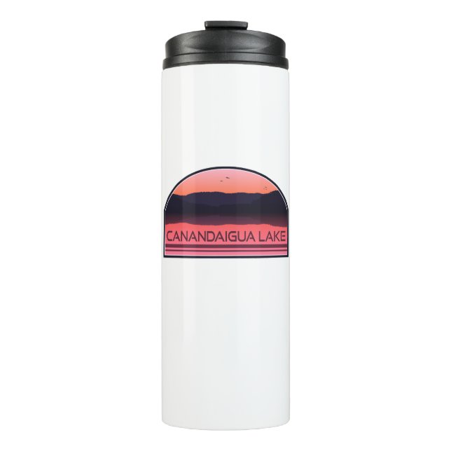 Termo Canandaigua Lago New York Red Sunrise (Anverso)