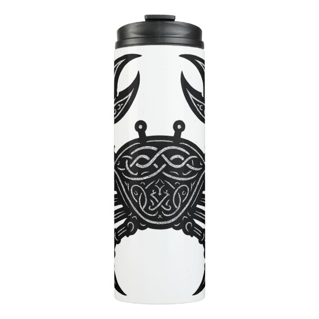 Termo Cáncer — Zodiaco Cangrejo de Tinta Embrujada (Anverso)